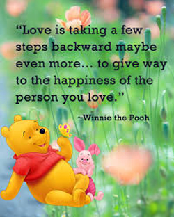 Love is taking a few steps backward